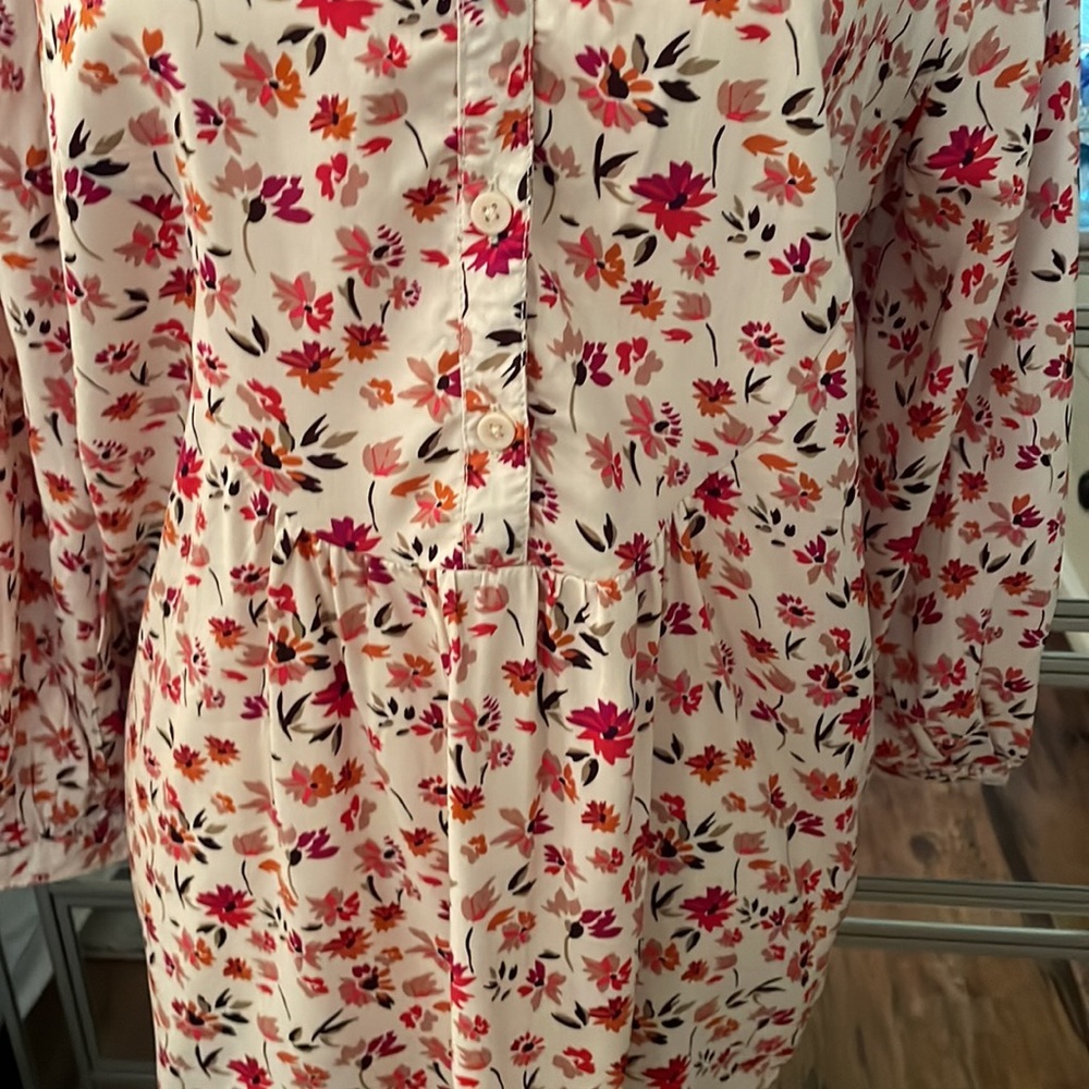 NWT BeachLunchLounge tunic. Size L. Autumn leaves print w dropped waist​ - Picture 7 of 16